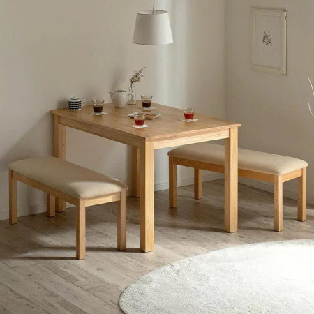 Japan Dining Sets : Bộ Bàn Ăn + 2 Bench Xuất Nhật 